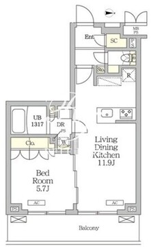 ミレーネ滝野川 221 間取り図