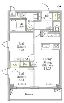 ミレーネ滝野川 512 間取り図