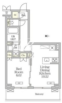 ミレーネ滝野川 201 間取り図