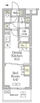 ミレーネ滝野川 214 間取り図