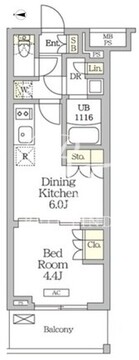 ミレーネ滝野川 217 間取り図