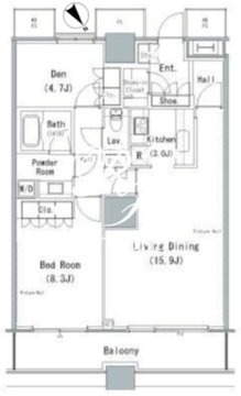 ザ東京タワーズミッドタワー 2326 間取り図