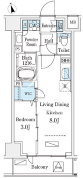 ジオエント早稲田 403 間取り図
