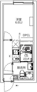 マキシヴシティ神楽坂 202 間取り図