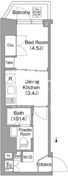 コンフォリア・リヴ木場イースト1 101 間取り図