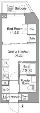 コンフォリア・リヴ木場イースト1 401 間取り図