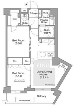 コンフォリア・リヴ文京護国寺 506 間取り図