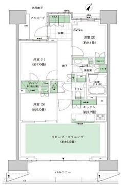晴海フラッグ PARK-E-604 間取り図