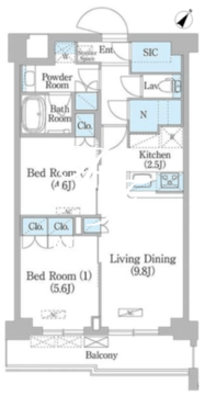 NIIYA平和台 107 間取り図