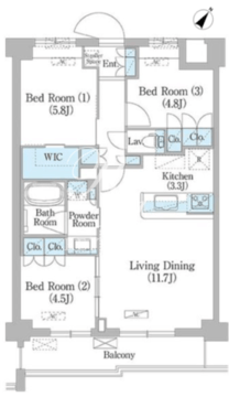 NIIYA平和台 411 間取り図