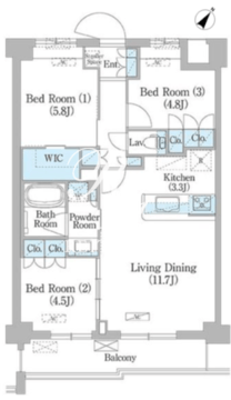 NIIYA平和台 306 間取り図