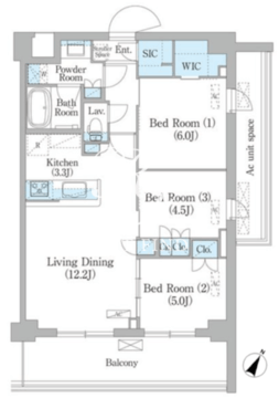 NIIYA平和台 212 間取り図