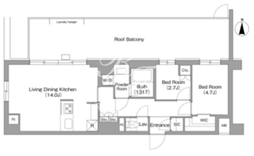 コンフォリア・リヴ大森西 416 間取り図