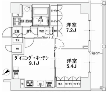 エスティメゾン王子 1002 間取り図