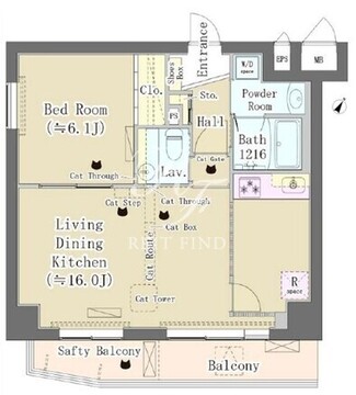 メゾンデタカヤ 304 間取り図