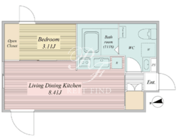 ライブフラット馬込 201 間取り図