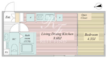 ライブフラット馬込 203 間取り図
