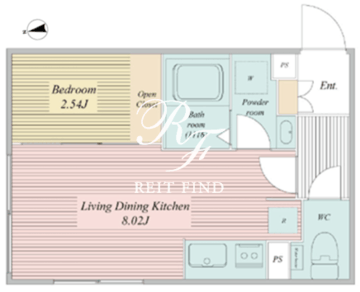 ライブフラット馬込 404 間取り図