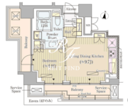 ジオ四谷荒木町 406 間取り図
