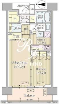 ジオ四谷荒木町 1102 間取り図