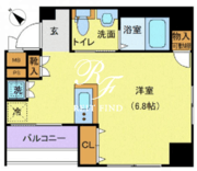 ガリシア日本橋水天宮2 401 間取り図