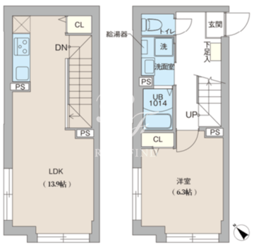 クリオラモード目黒洗足 401 間取り図