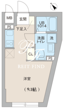 クリオラモード目黒洗足 302 間取り図
