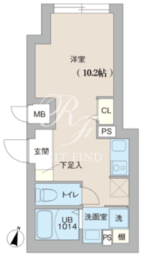 クリオラモード目黒洗足 103 間取り図