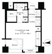 パークアクシス神楽坂ステージ 206 間取り図