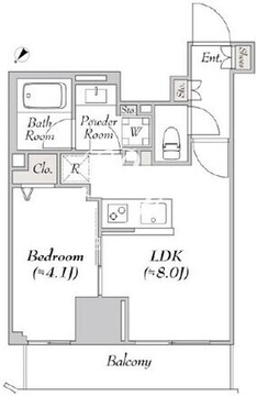 ルミーク北品川 605 間取り図