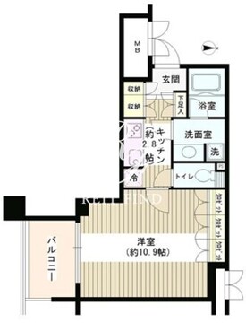 アゼリアテラス新宿 608 間取り図