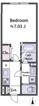 アラート大山2 204 間取り図