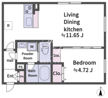 アラート大山2 304 間取り図