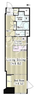テラス四谷 1108 間取り図