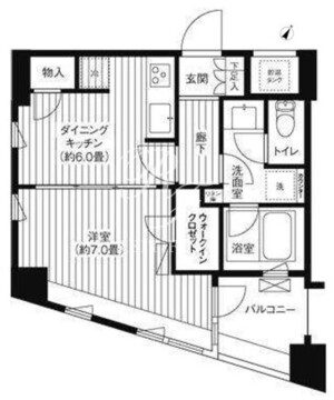 コスモリード新宿余丁町 506 間取り図