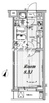 メイクスデザイン池袋パークサイド 206 間取り図