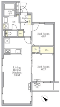 メゾンカルム中落合サウス 307 間取り図