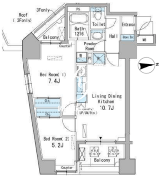 パークアクシス駒込 902 間取り図