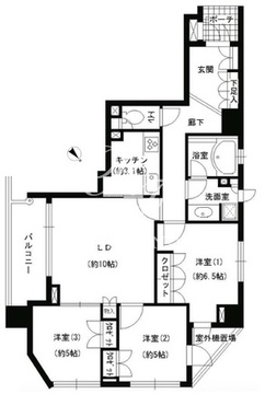 エスティメゾン巣鴨 307 間取り図
