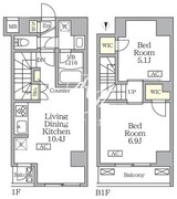 アジールコート三宿テラス 103 間取り図