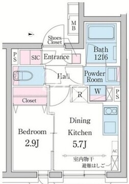 デュオメゾン渋谷 202 間取り図