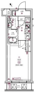 レンティーヴァ綾瀬 207 間取り図