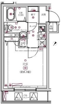 レンティーヴァ綾瀬 209 間取り図
