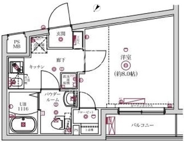 レンティーヴァ綾瀬 305 間取り図