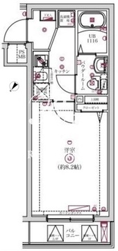 レンティーヴァ綾瀬 401 間取り図