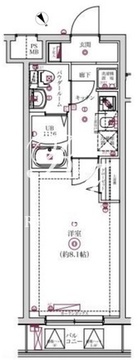 レンティーヴァ綾瀬 407 間取り図