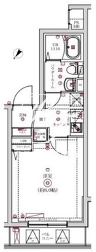 レンティーヴァ綾瀬 411 間取り図
