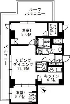 アーバンパーク代官山 2-704 間取り図