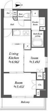 ブランシエスタ荻窪 101 間取り図
