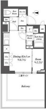 ブランシエスタ荻窪 206 間取り図